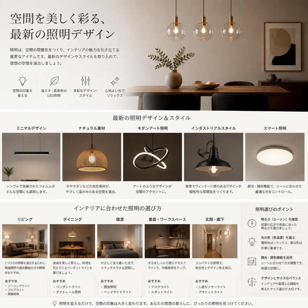 おしゃれな照明器具のトレンド
