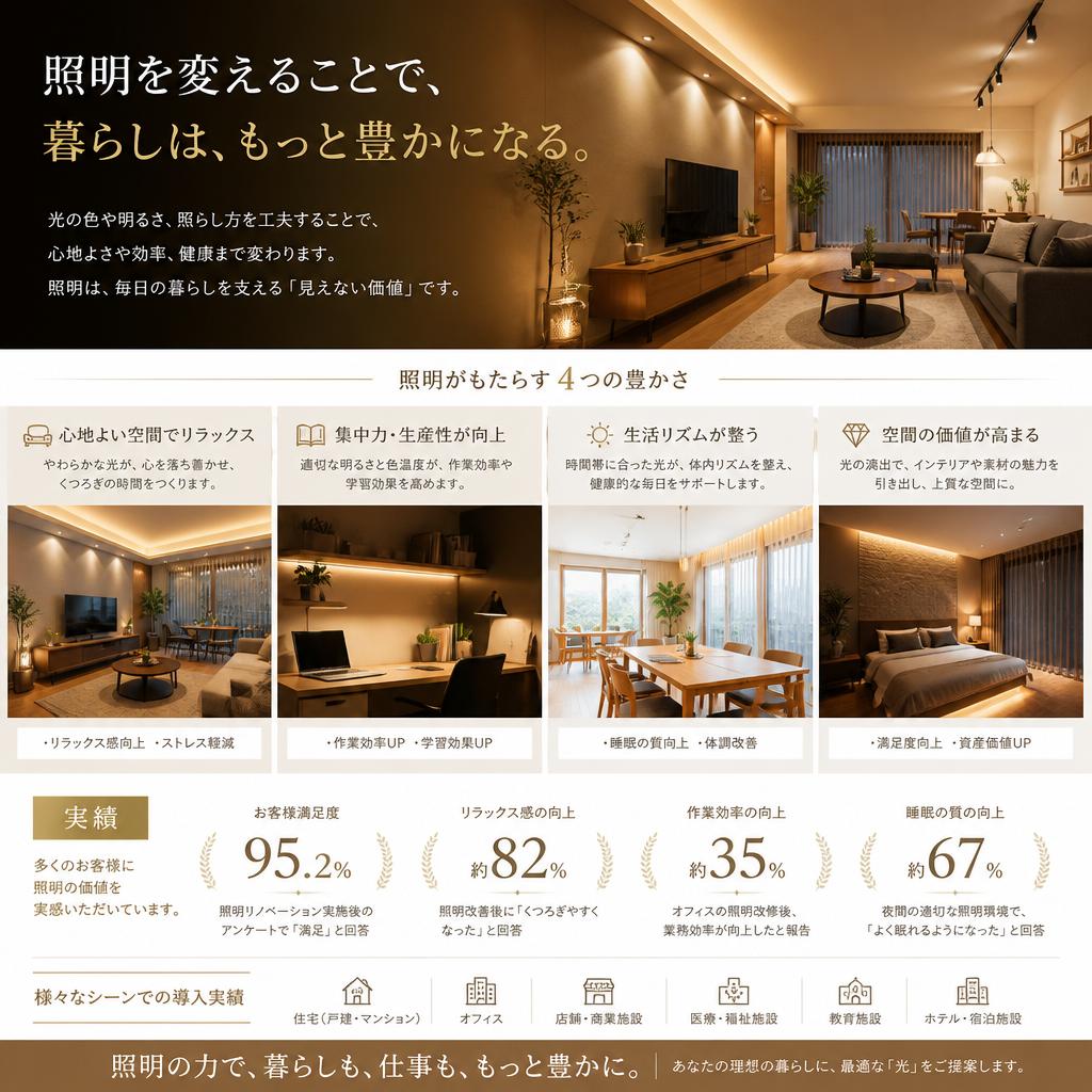 おしゃれな照明で生活の質を向上