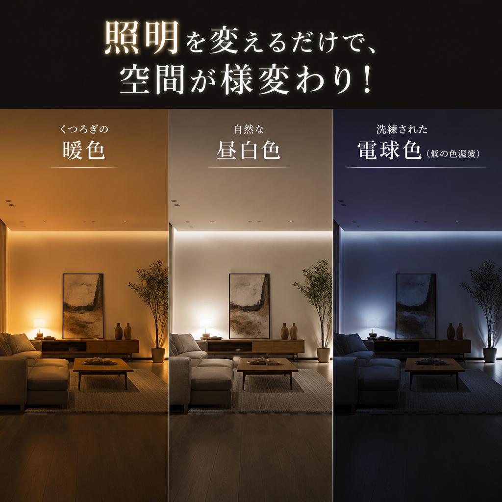 照明を変えるだけで、空間が様変わり！