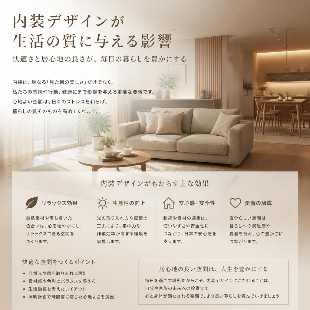 快適な生活に必要な内装デザイン