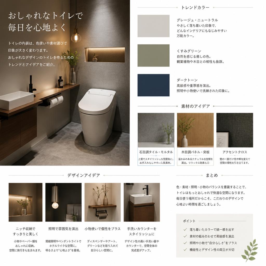 トイレの内装デザインのトレンド