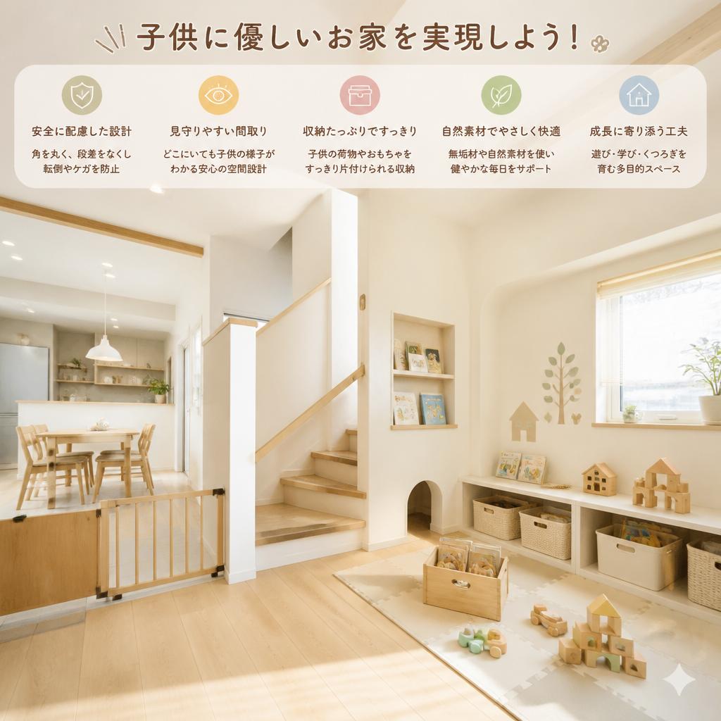 子供に優しいお家を実現しよう！