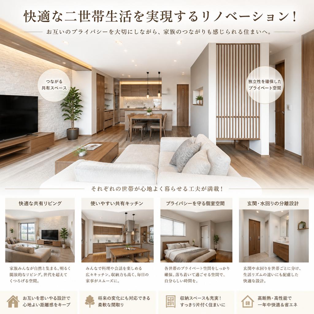 快適な二世帯生活を実現するリノベーション！